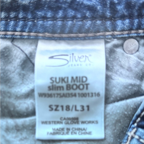 🚨Women’s Silver Jeans Blue Suki MID Slim boot Denim Jeans 👖 - Picture 6 of 6